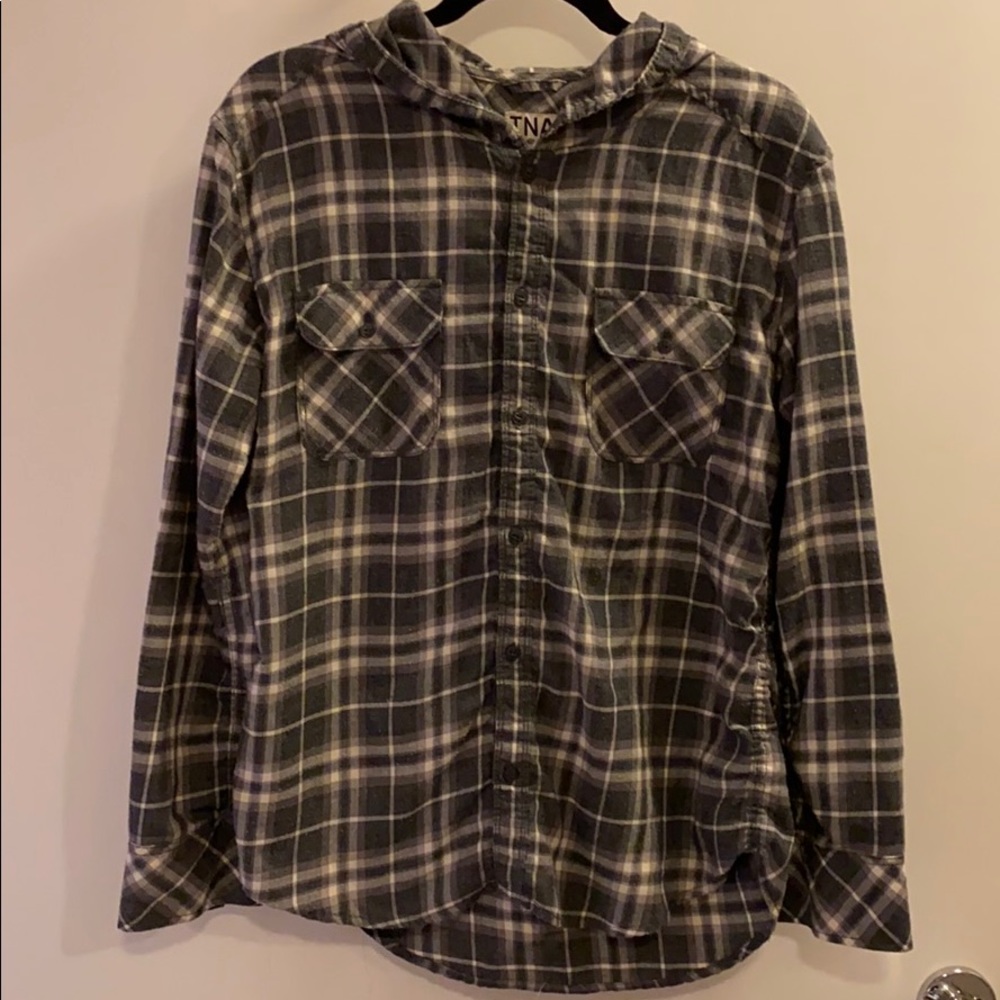 Small hooded TNA flannel shirt